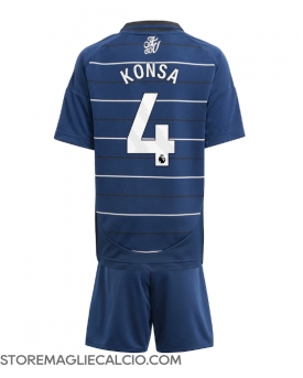 Aston Villa Ezri Konsa #4 Maglia Gara Terza Repliche 2024-25 Bambino Maniche Corte Aston Villa Ezri Konsa #4 Maglia Gara Terza Repliche 2024-25 Bambino Maniche Corte